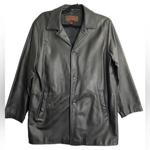 Danier soft leather long line men’s leather jacket blazer Sz L